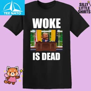 Woke Is Dead Donald Trump Political Cartoon Shirt2