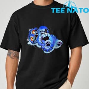 Cute Derpy Tiger and Bird Japanese Art T Shirt 2