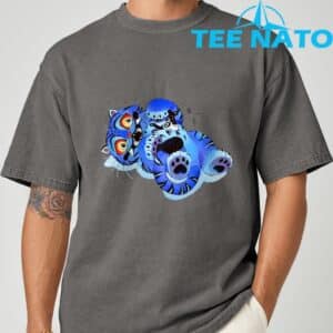 Cute Derpy Tiger and Bird Japanese Art T Shirt 7