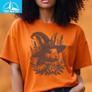 Halloween Bunny Shirt Bunny Witch Hat Shirt3