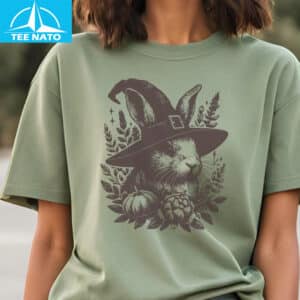 Halloween Bunny Shirt Bunny Witch Hat Shirt4