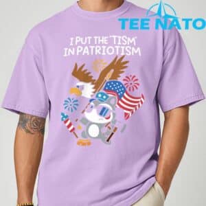 I Put The Tism in Patriotism Athletic Eagle T Shirt 6