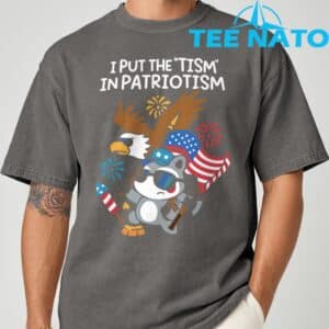 I Put The Tism in Patriotism Athletic Eagle T Shirt 7