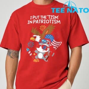 I Put The Tism in Patriotism Athletic Eagle T Shirt 8