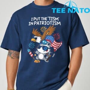 I Put The Tism in Patriotism Athletic Eagle T Shirt 9