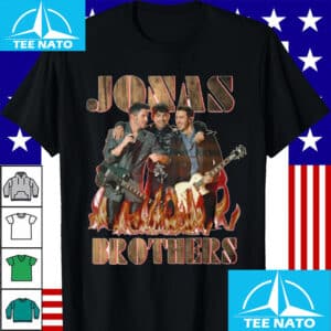 Jonas Brothers Burning Guitars Band Music Shirt