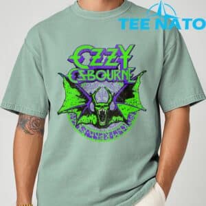 Ozzy Osbourne Bat Circle Neon V2 T Shirt 3
