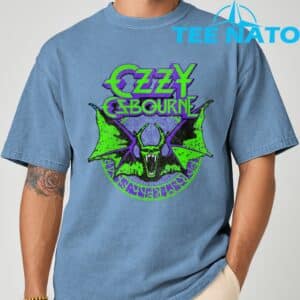 Ozzy Osbourne Bat Circle Neon V2 T Shirt 4