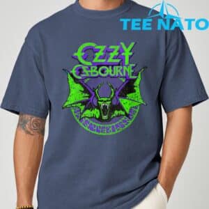 Ozzy Osbourne Bat Circle Neon V2 T Shirt 5