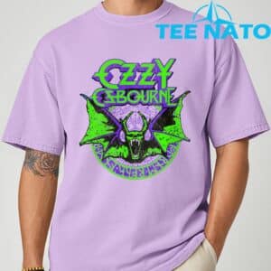 Ozzy Osbourne Bat Circle Neon V2 T Shirt 6