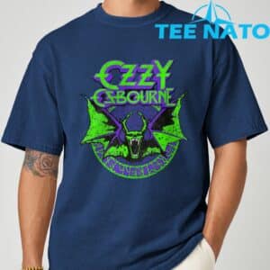 Ozzy Osbourne Bat Circle Neon V2 T Shirt 9
