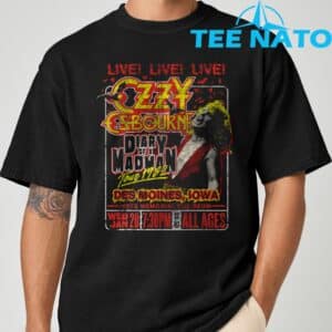 Ozzy Osbourne Diary Tour Des Moines Iowa T Shirt 2