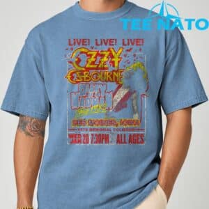 Ozzy Osbourne Diary Tour Des Moines Iowa T Shirt 4