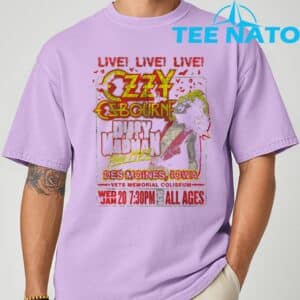 Ozzy Osbourne Diary Tour Des Moines Iowa T Shirt 6