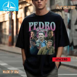 Pedro Pascal Actor Vintage Style Collage Shirt2