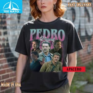 Pedro Pascal Actor Vintage Style Collage Shirt3