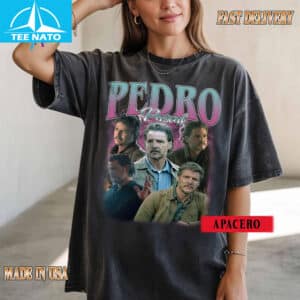Pedro Pascal Actor Vintage Style Collage Shirt4