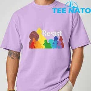 Save P.B.S Resist Rainbow Character Graphic T Shirt 1