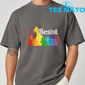 Save P.B.S Resist Rainbow Character Graphic T Shirt 2
