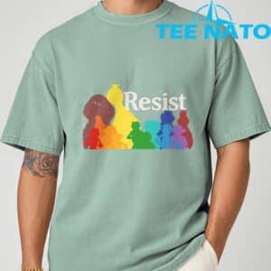 Save P.B.S Resist Rainbow Character Graphic T Shirt 5