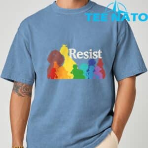 Save P.B.S Resist Rainbow Character Graphic T Shirt 6