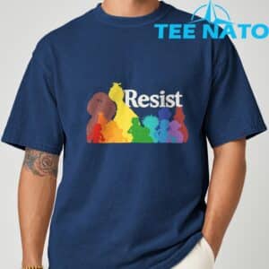 Save P.B.S Resist Rainbow Character Graphic T Shirt 9