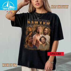 Sawyer Lost TV Series Vintage Style Character Shirt
