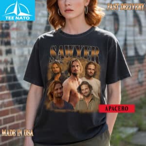 Sawyer Lost TV Series Vintage Style Character Shirt3