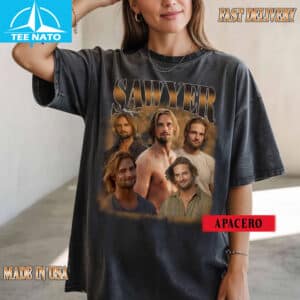 Sawyer Lost TV Series Vintage Style Character Shirt4