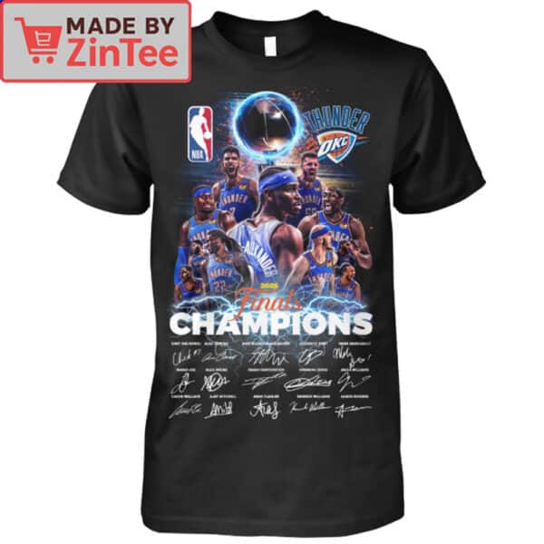OKC Thunder 2025 NBA Finals Champions Roster Shirt