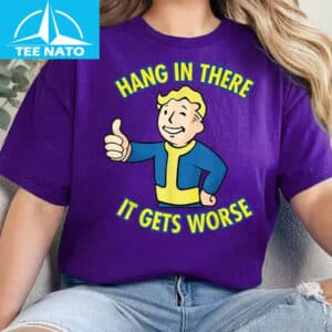 Hang In There It Gets Worse Boy Kids Funny Cute Meme Shirt2