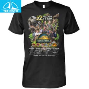 Jurassic World 32 Years 1993 2025 Anniversary Thank You For The Memories Shirt
