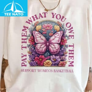 Pay Them What You Owe Them Butterfly Floral Womens Basketball Shirt3