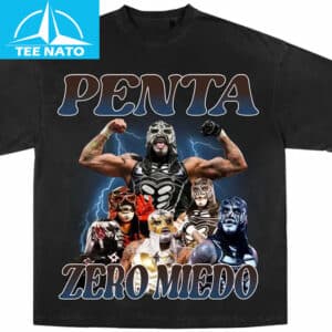 Penta Zero Miedo Lucha Libre Wrestler Collage Shirt1